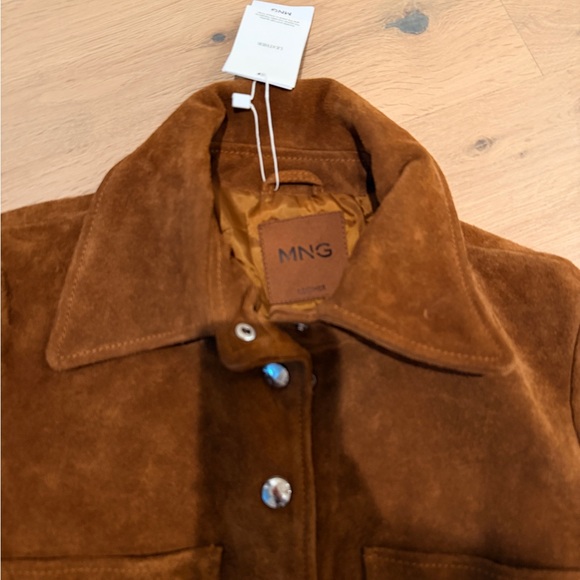 Mango NWT Brown Suede Leather Jacket - Picture 8 of 8